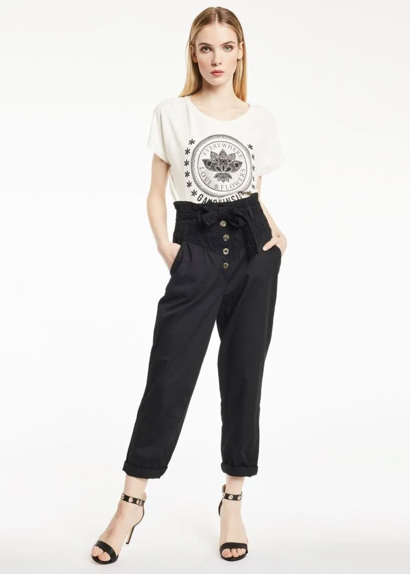 Pantaloni in popeline