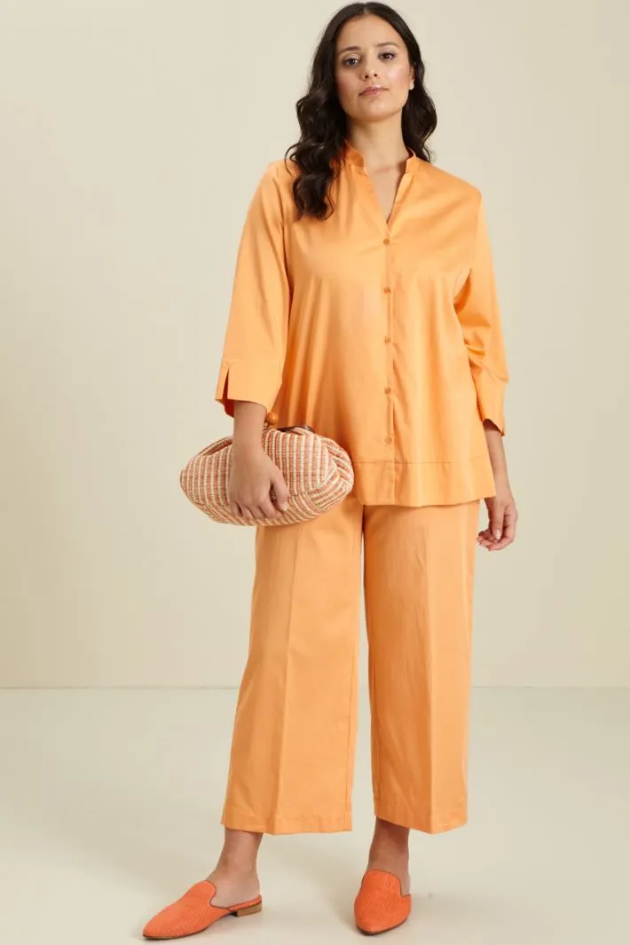 Pantaloni in raso di cotone