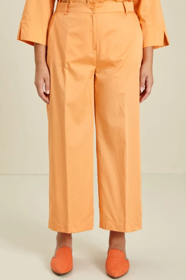 Pantaloni in raso di cotone