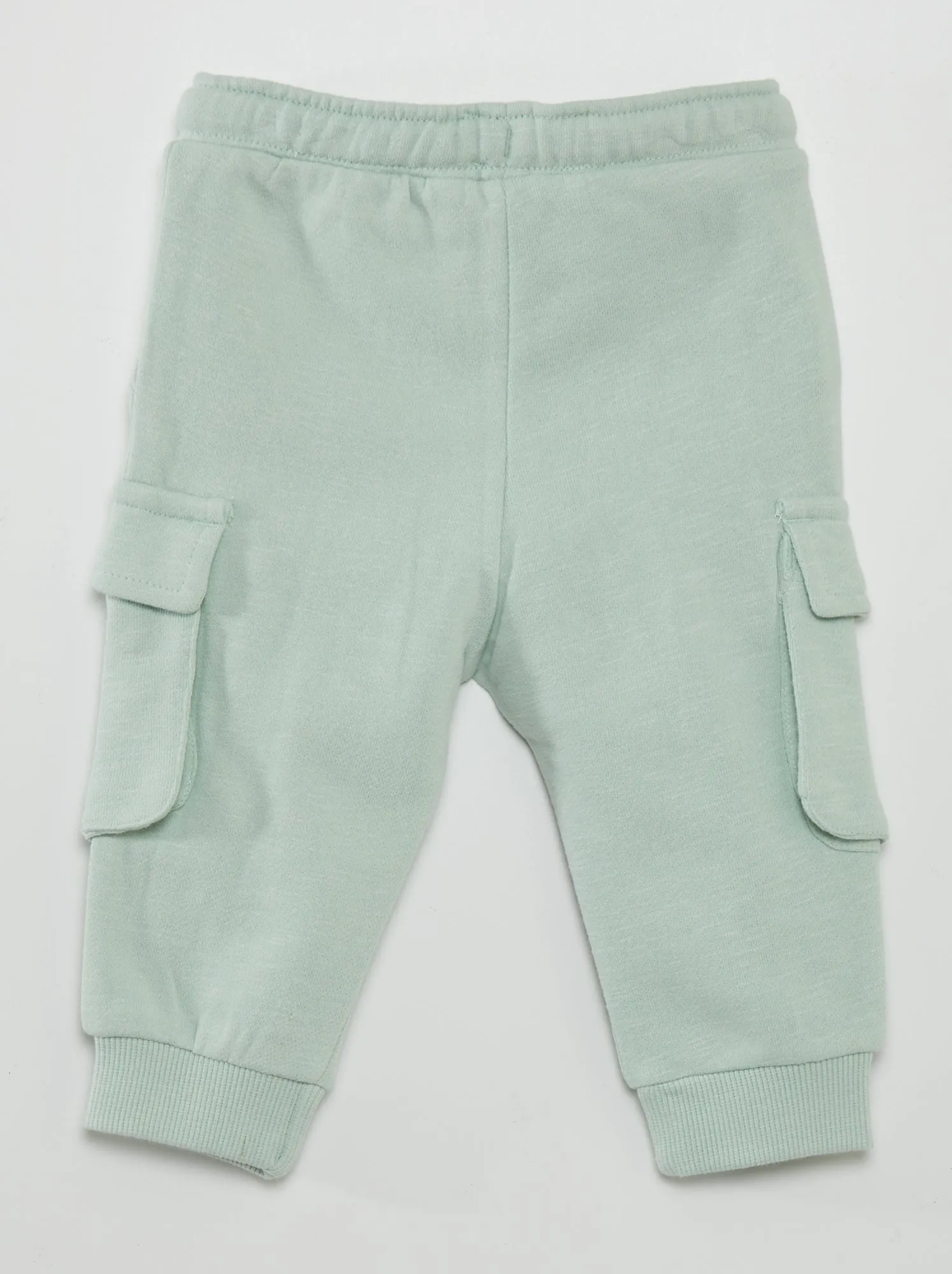 Pantaloni in tessuto felpato con tasche laterali - blu