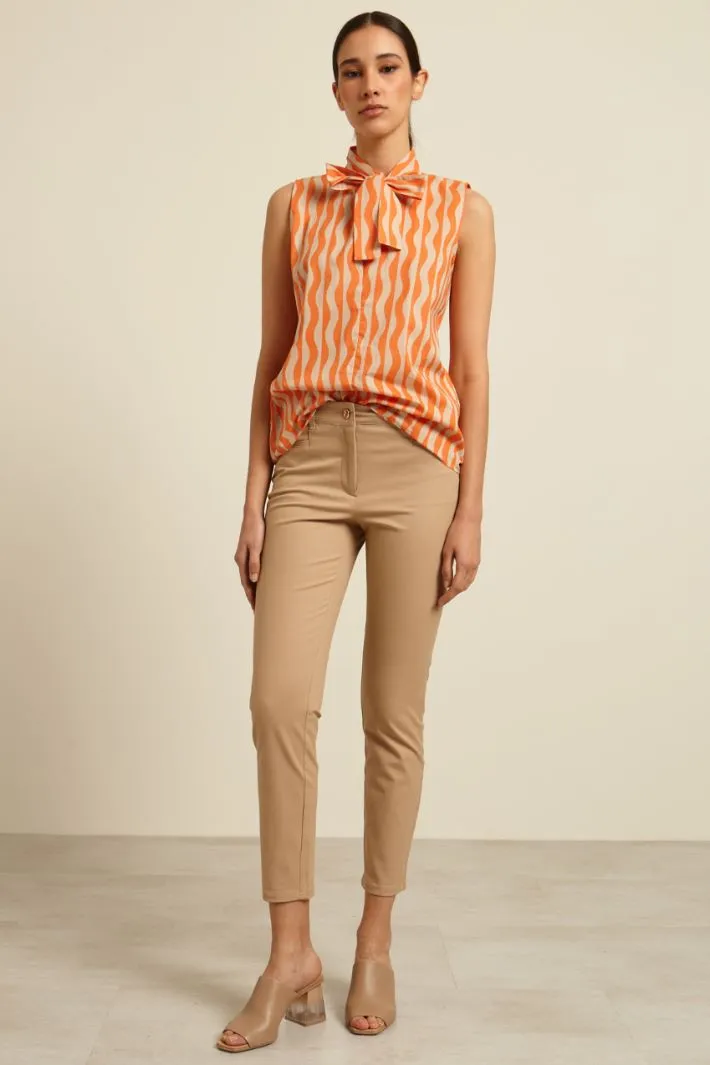Pantaloni skinny in cotone