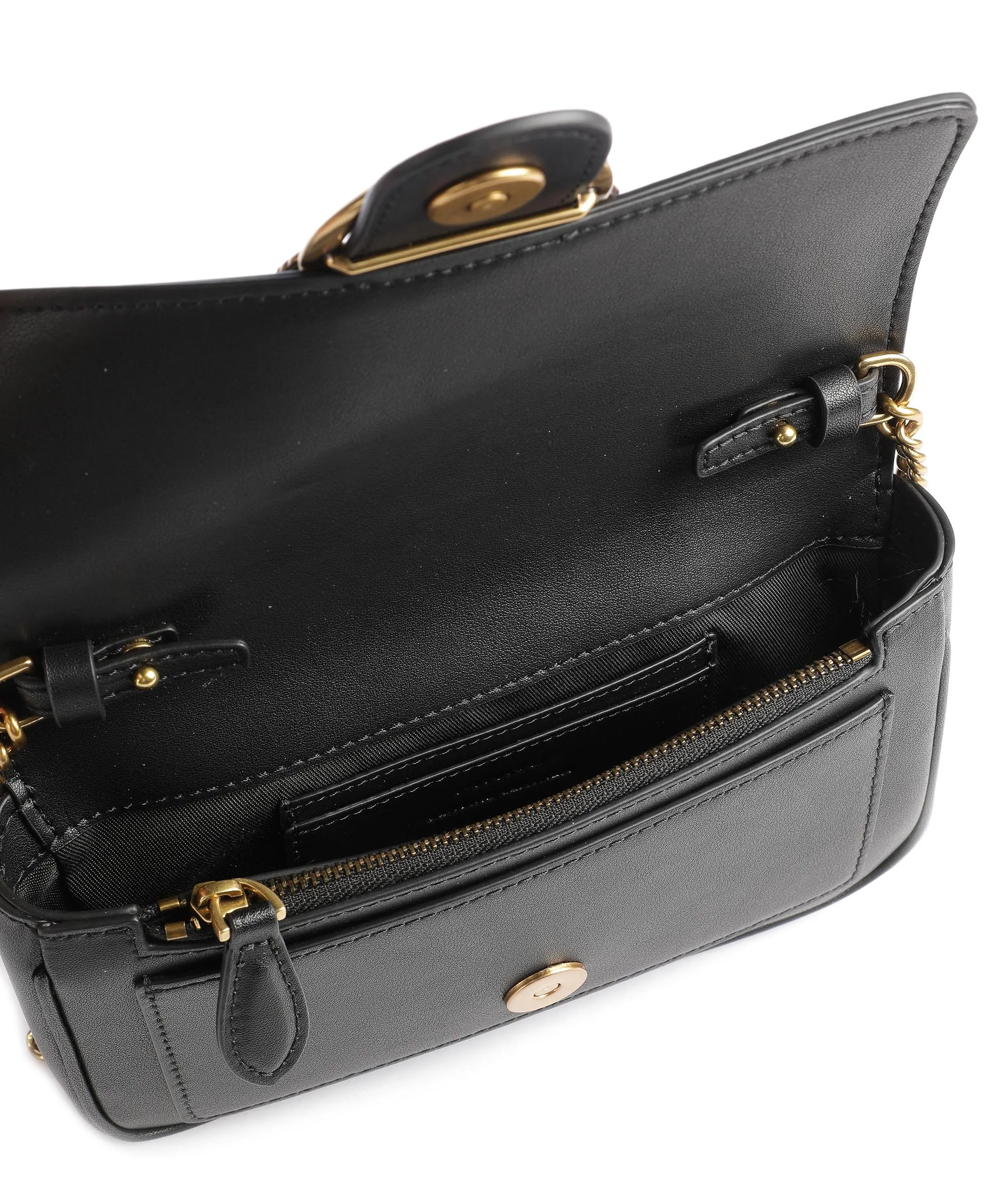  Pinko Love One Borsa a tracolla pelle a grana fine nero  