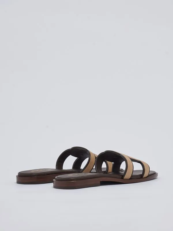 Sandalo donna Tod's in pelle scamosciata Tabacco