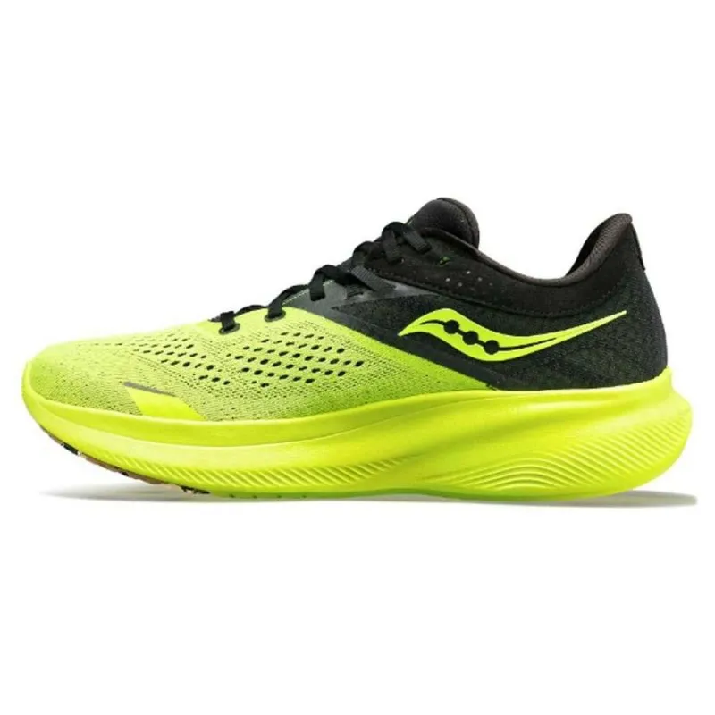 Saucony Ride 16 Nero Giallo Fluo - Scarpe Running Uomo