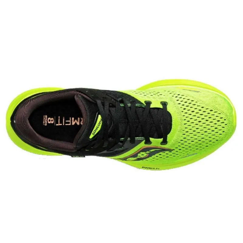 Saucony Ride 16 Nero Giallo Fluo - Scarpe Running Uomo