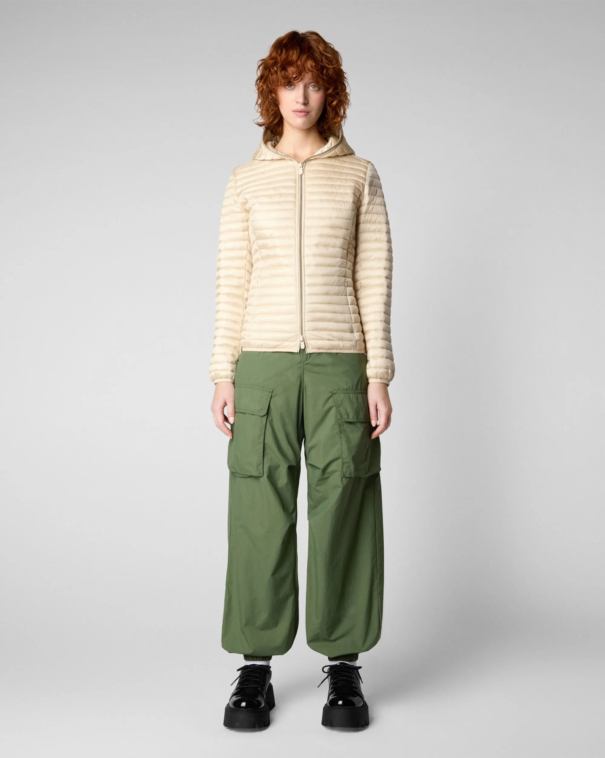 Save The Duck Giacca Bomber Con Cappuccio Alexa Marrone Donna