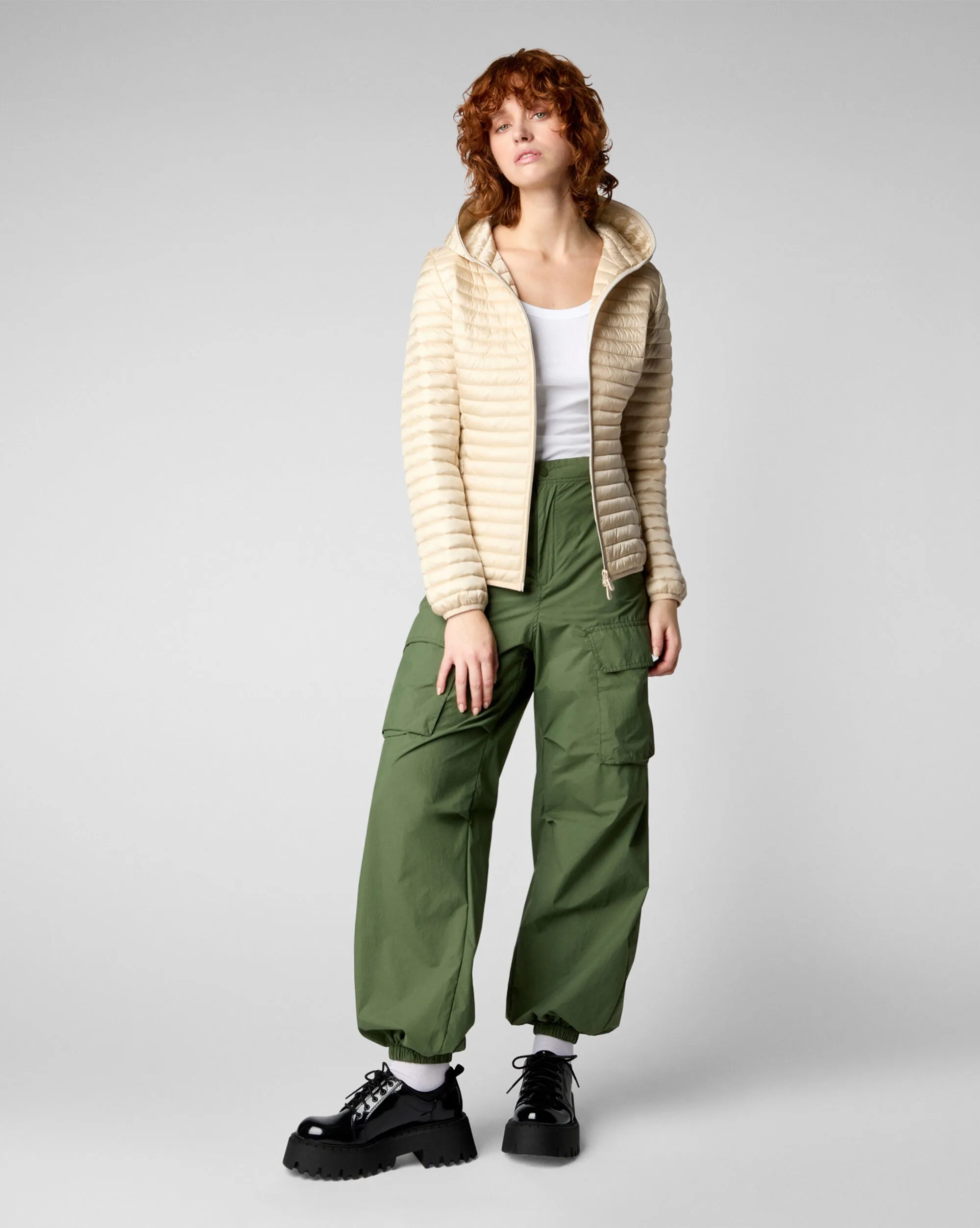 Save The Duck Giacca Bomber Con Cappuccio Alexa Marrone Donna