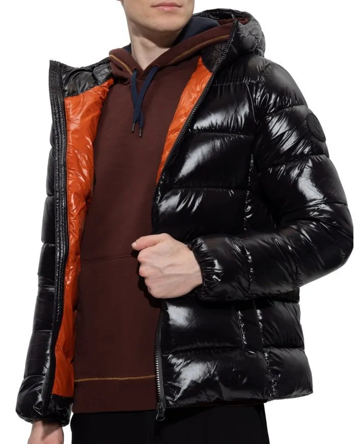SAVE THE DUCK Piumino Uomo D30816M Luck15 Maxime A-EE Impermeabile 10000 BLACK