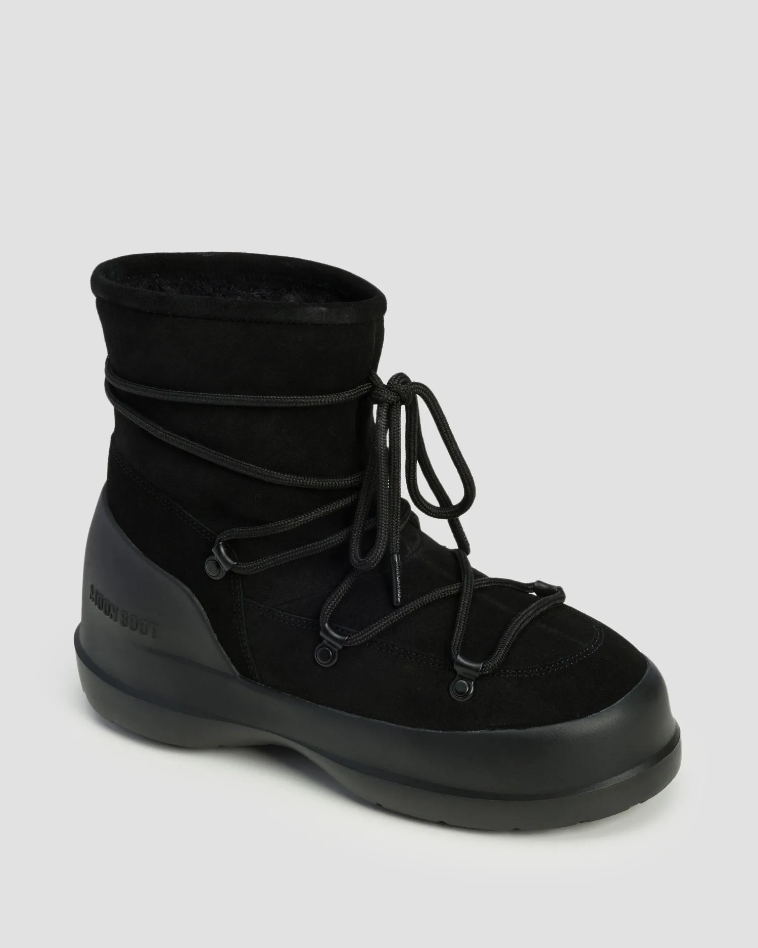 Scarpe invernali nere da donna Moon Boot Luna Boot Suede 80D2480030-n001