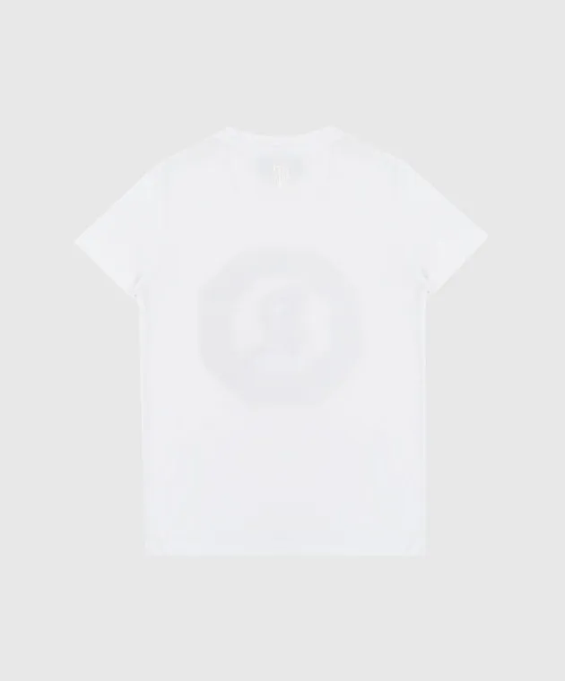 Stefano Ricci T-shirt bianca da bambino con ricamo monogramma YNH9200530803