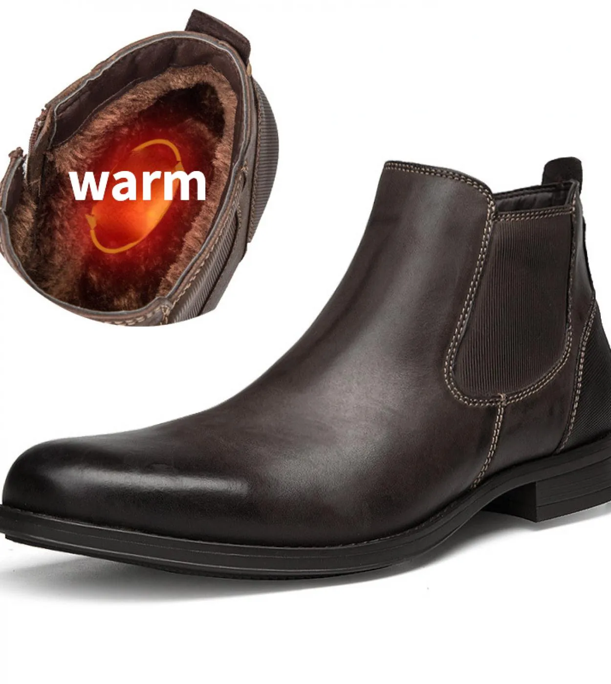 Stivaletti Cssual da uomo retrò con pelliccia di lusso in vera pelle inverno uomo scarpe calde 2022 nuovo stile qualità casual m