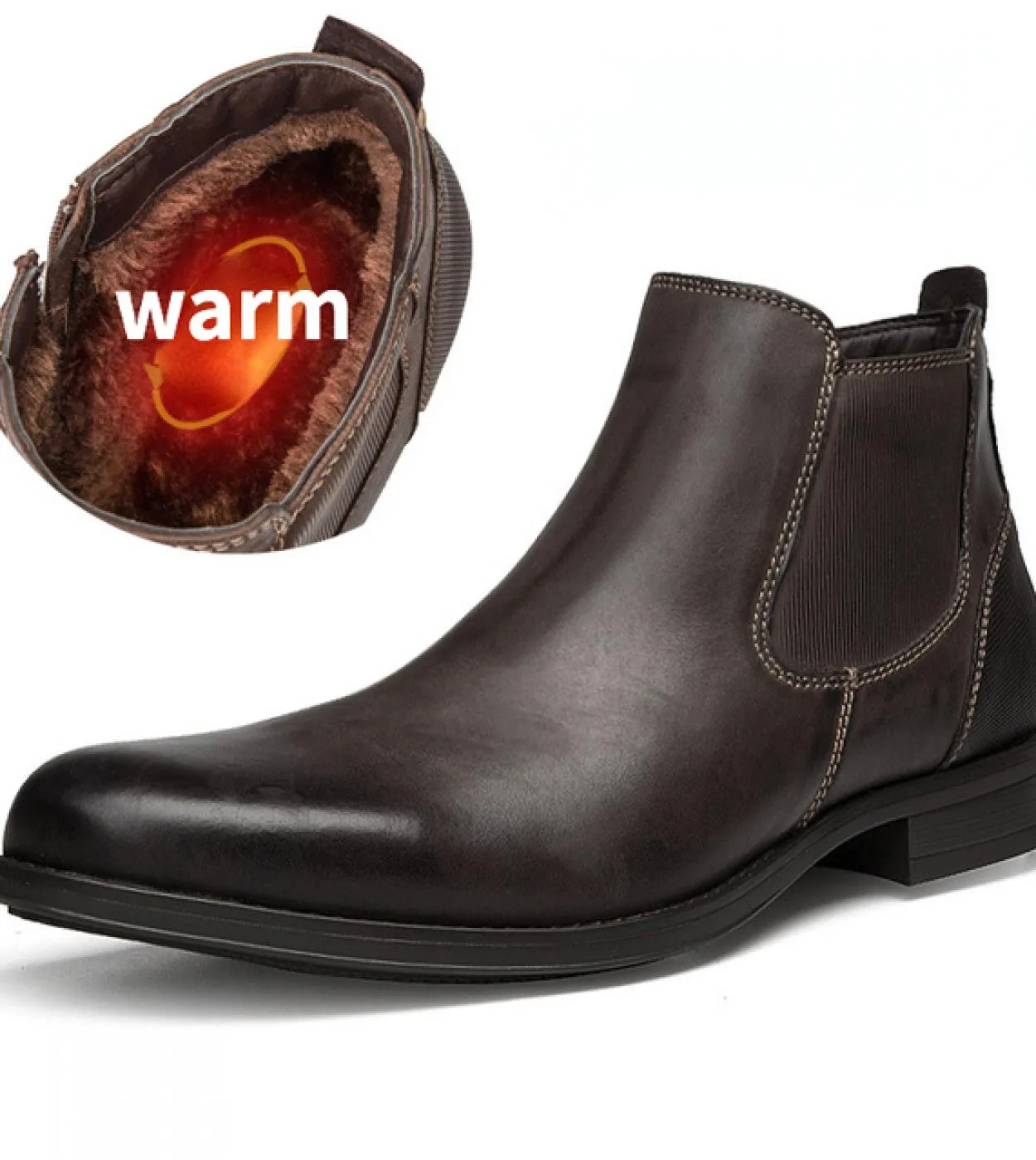 Stivaletti Cssual da uomo retrò con pelliccia di lusso in vera pelle inverno uomo scarpe calde 2022 nuovo stile qualità casual m