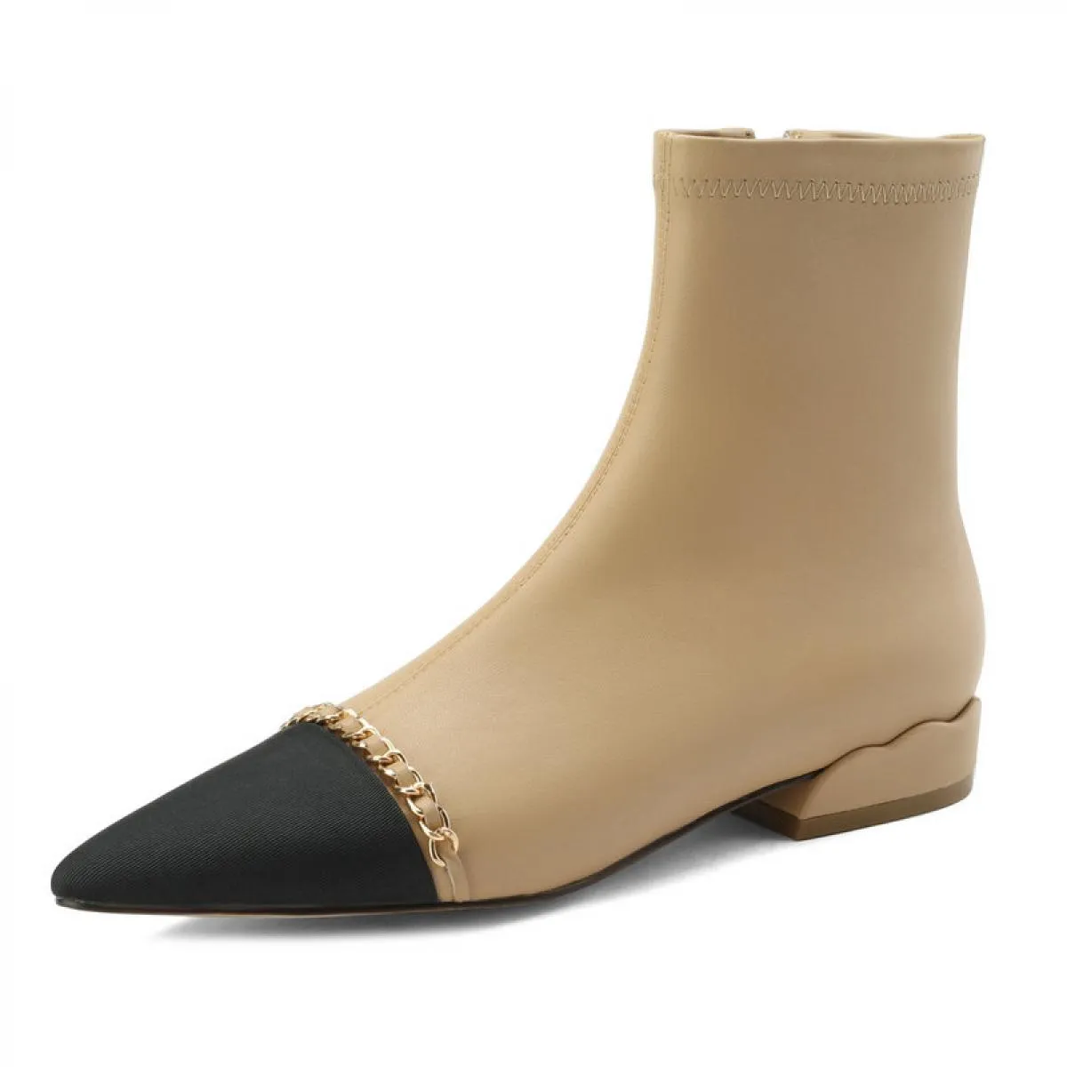Stivaletti vintage da donna matura Autunno Inverno Abito da ufficio da donna Tacchi spessi scarpe a punta in vera pelle Scarpe d