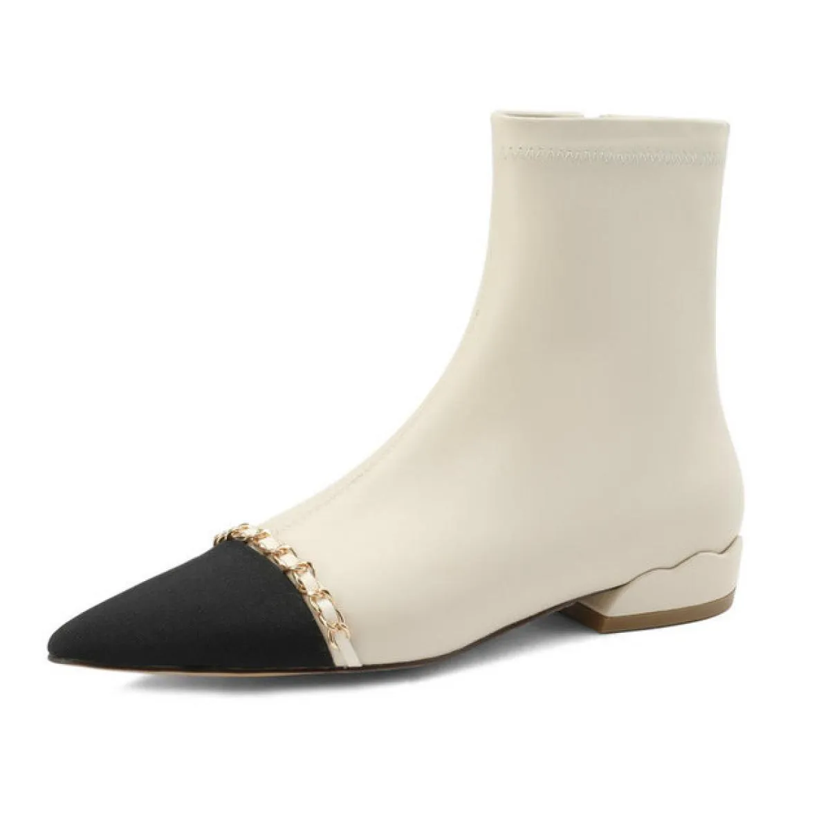 Stivaletti vintage da donna matura Autunno Inverno Abito da ufficio da donna Tacchi spessi scarpe a punta in vera pelle Scarpe d