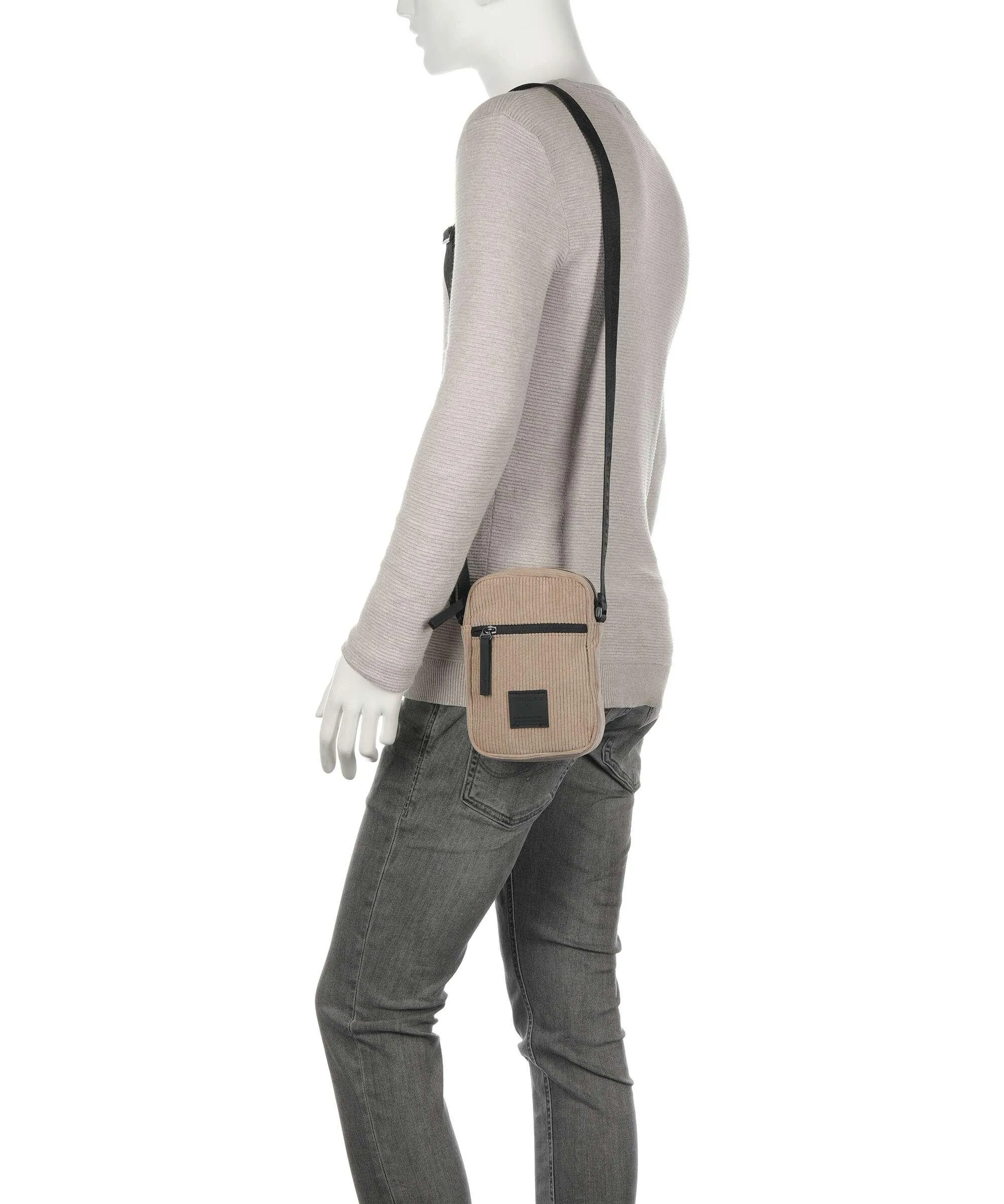  Strellson Swiss Cottage Clint Borsa a tracolla tissu beige  