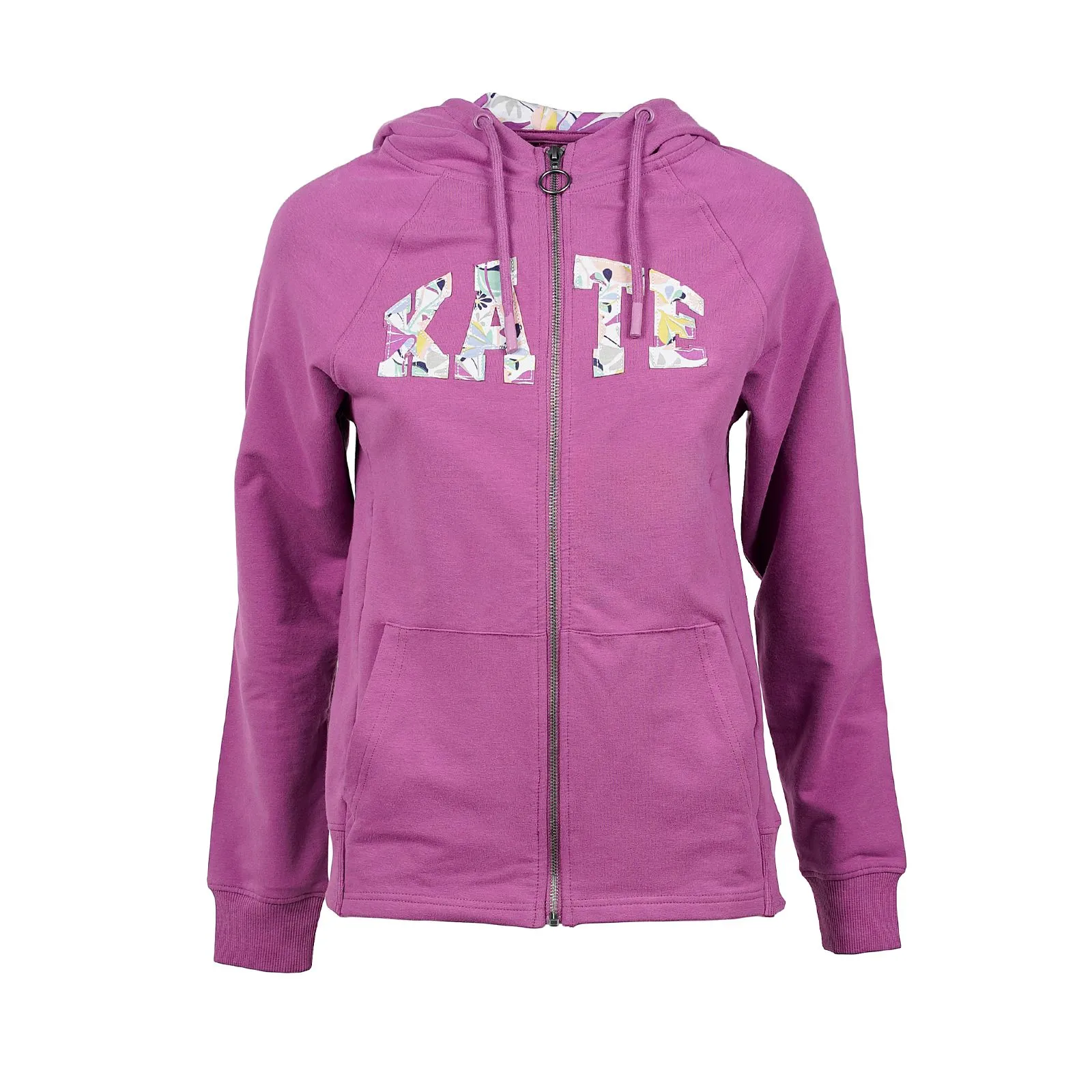 T-shirt viola con maniche corte e scritta