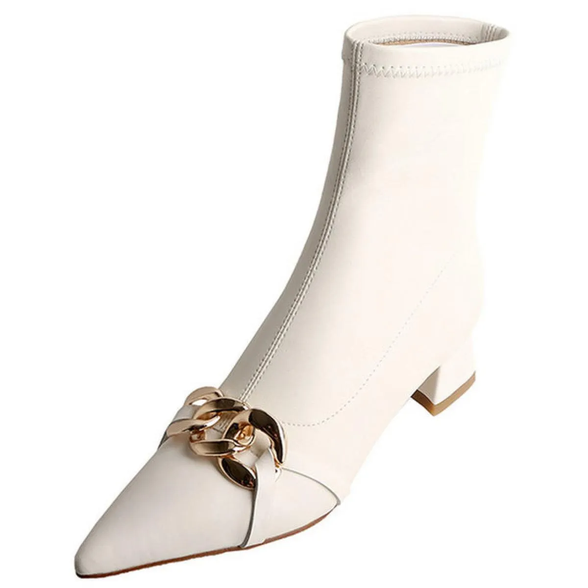 Tacchi alti Punta a punta Stivaletti da donna basic da ufficio Vera pelle Concise Autunno Inverno Scarpe da sposa per feste Donn