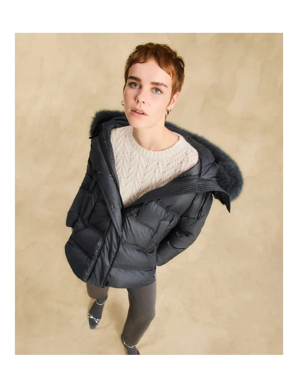 TAKAN 799 MQ 02 FUR PIUMINO LUNGO DONNA PEUTEREY GIUBBOTTO GIUBBINO PARKA WOMAN