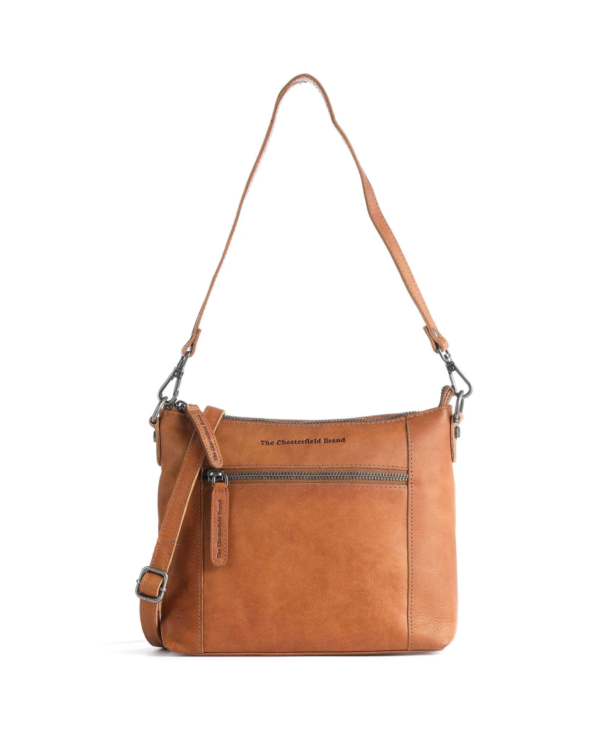  The Chesterfield Brand Faro Borsa a spalla pelle di vacchetta pull-up cognac  