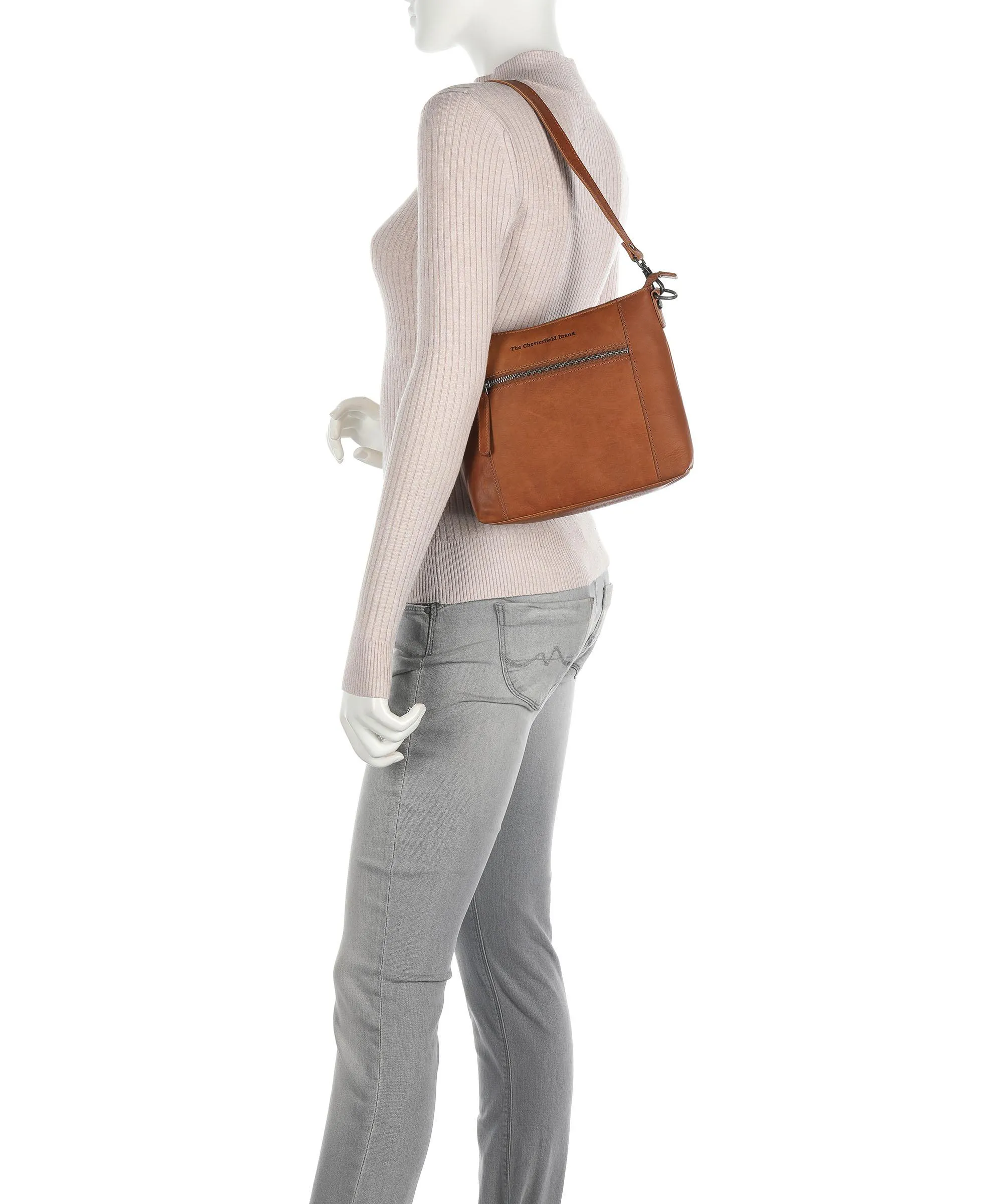  The Chesterfield Brand Faro Borsa a spalla pelle di vacchetta pull-up cognac  