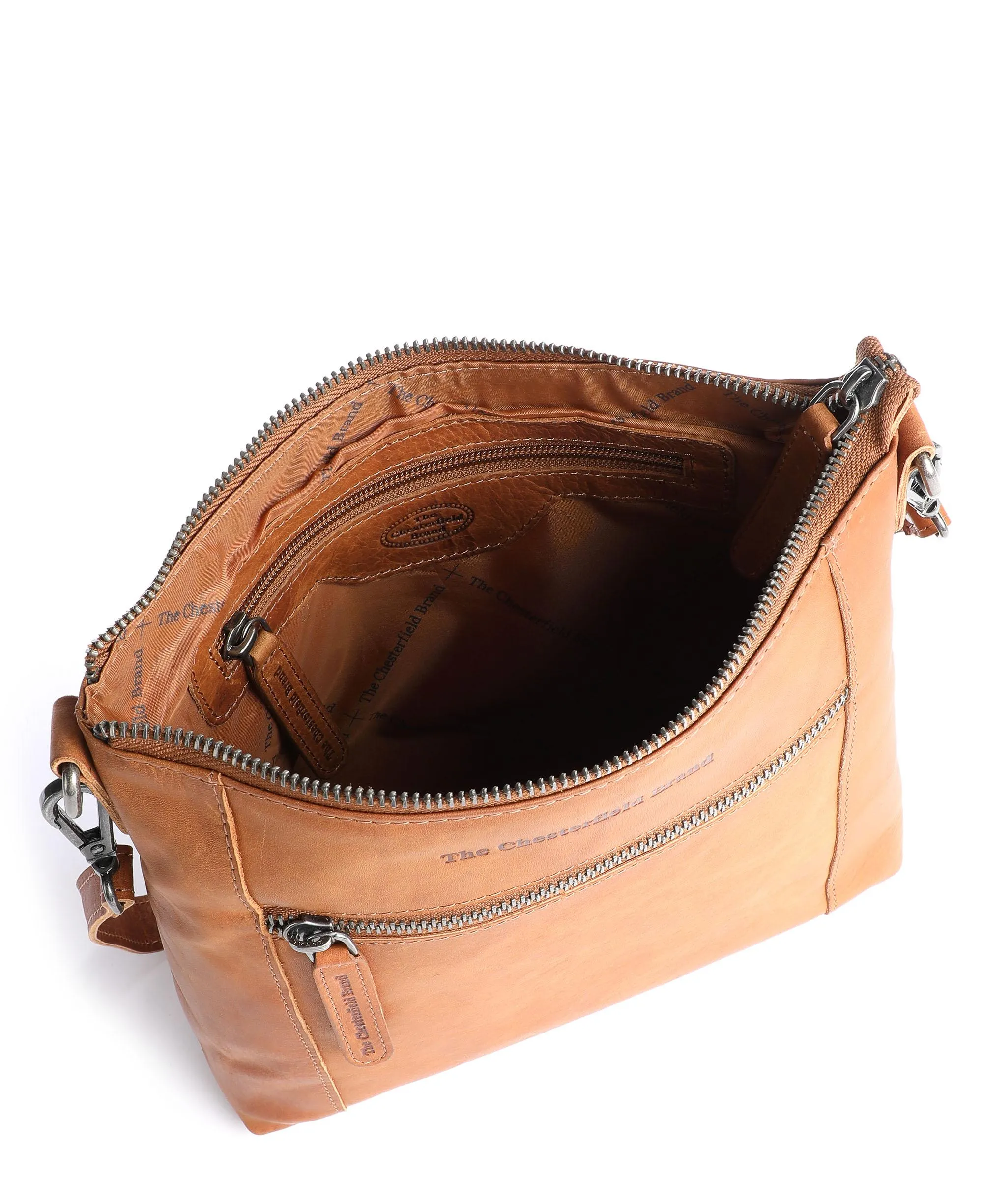  The Chesterfield Brand Faro Borsa a spalla pelle di vacchetta pull-up cognac  
