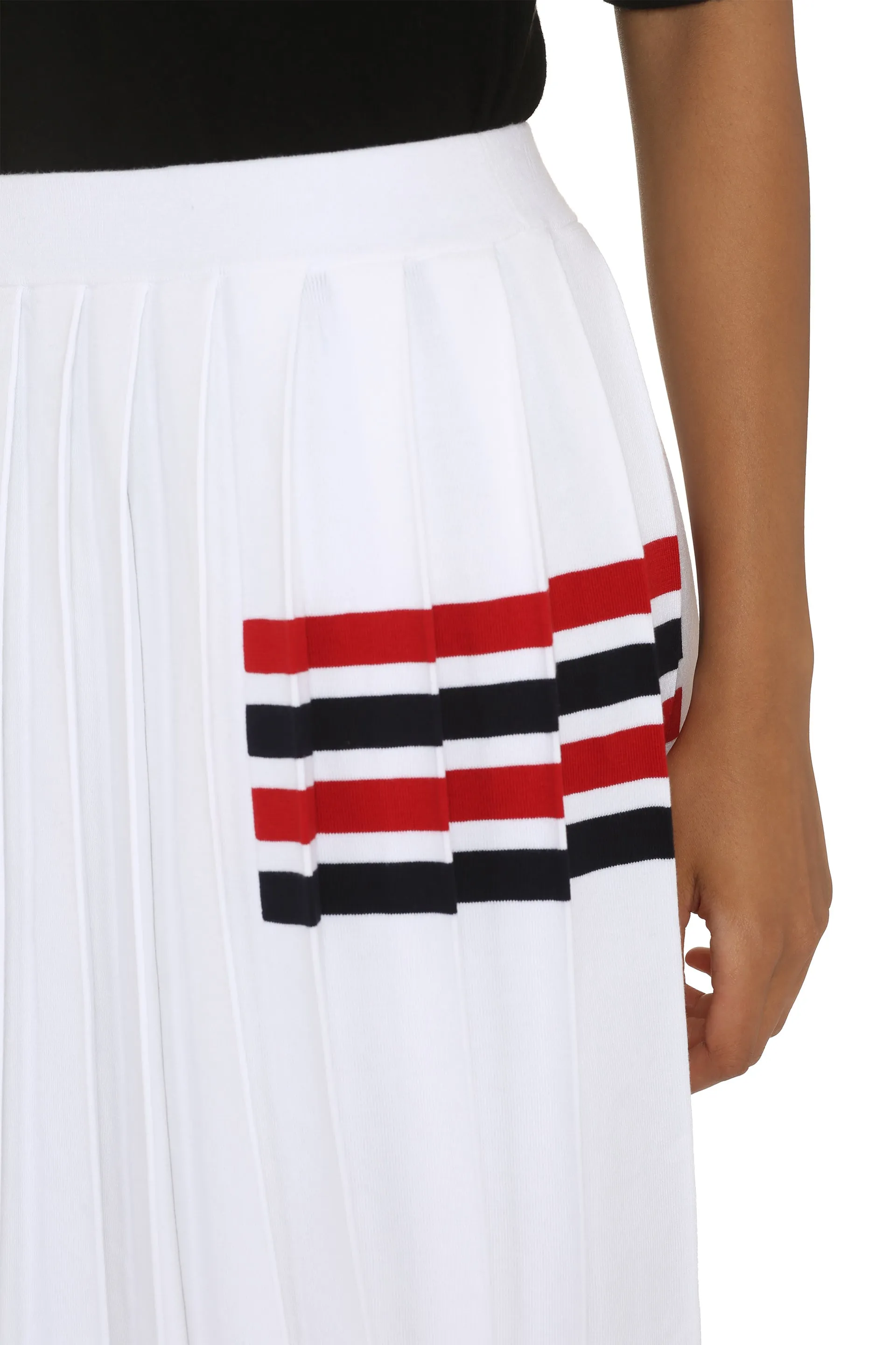 Thom Browne Gonna plissettata in maglia