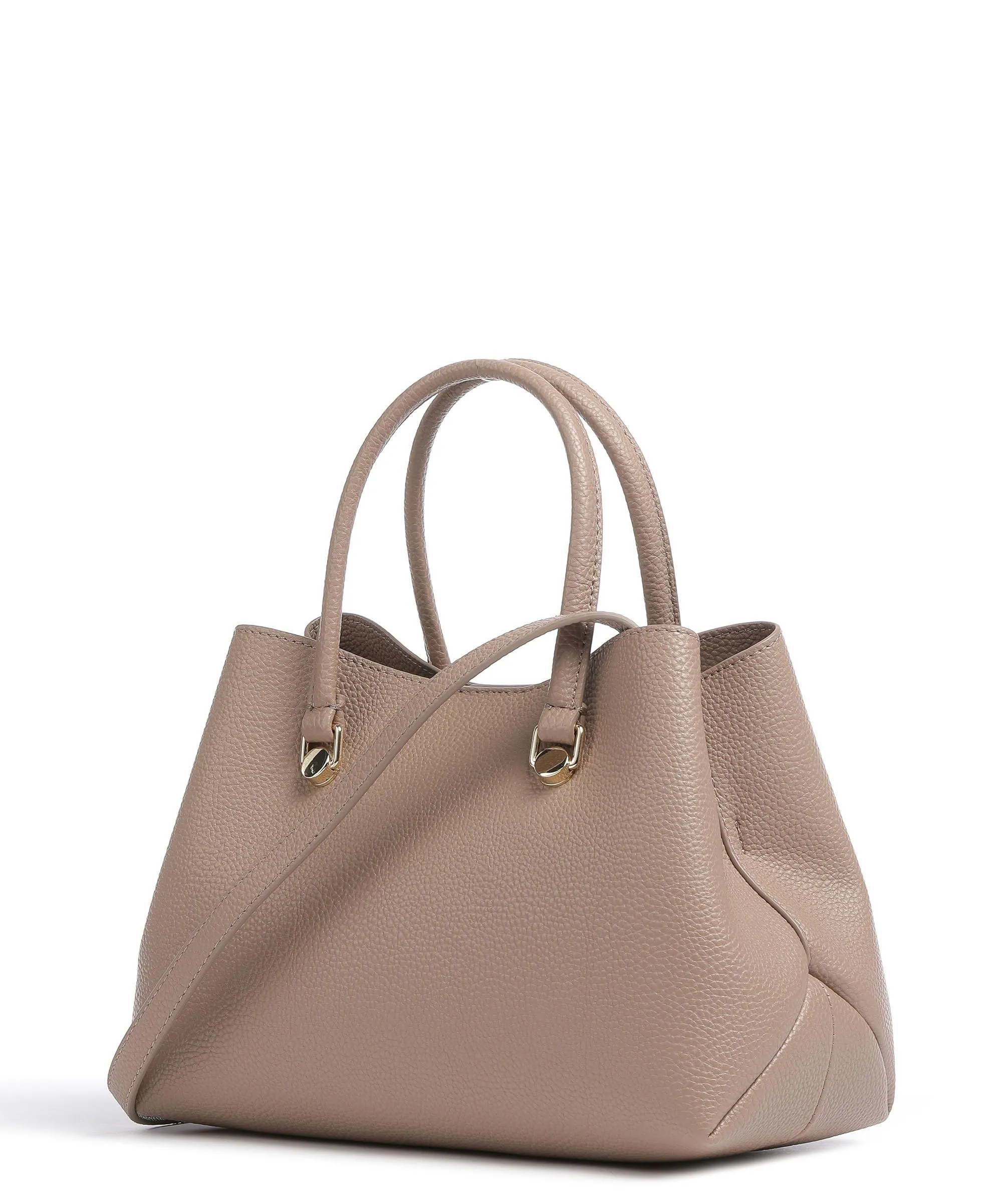  Tommy Hilfiger TH Emblem Borsa a mano pelle sintetica marrone chiaro  