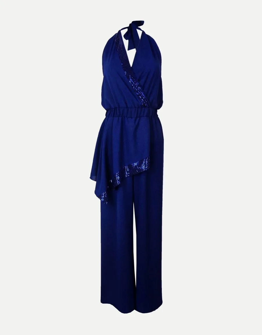 Tuta con inserti in paillettes