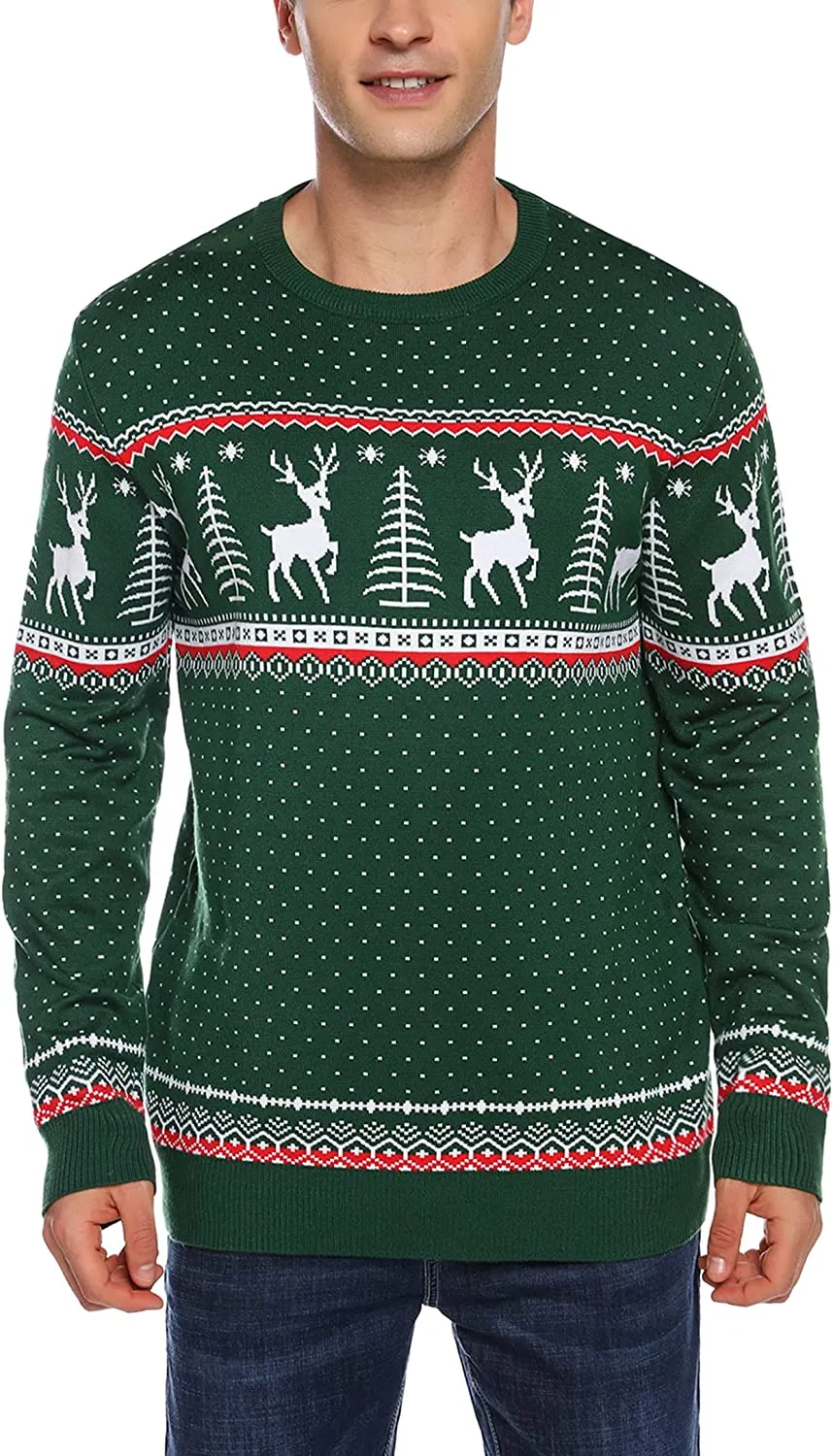 Wayleb Maglione Natalizio Famiglia Donna Maglioni Natalizi Unisex Uomo Maglione Natale Coppia Felpa Ragazza Sweatshirt Pullover 