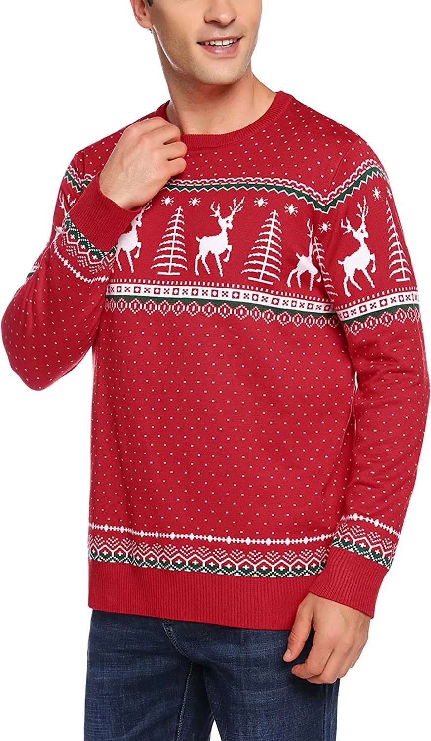 Wayleb Maglione Natalizio Famiglia Donna Maglioni Natalizi Unisex Uomo Maglione Natale Coppia Felpa Ragazza Sweatshirt Pullover 