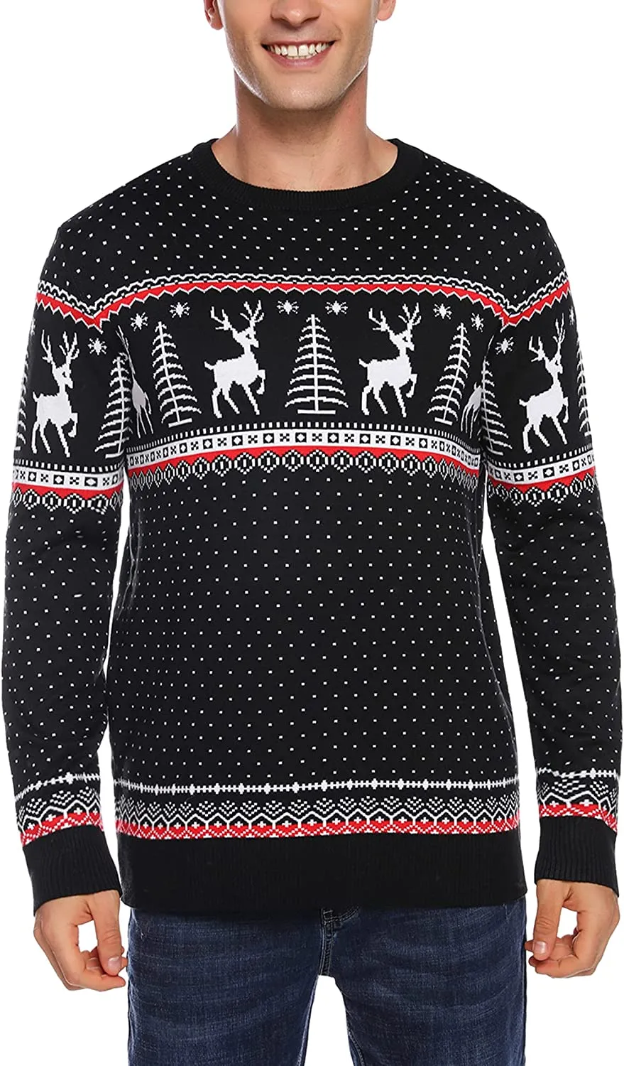 Wayleb Maglione Natalizio Famiglia Donna Maglioni Natalizi Unisex Uomo Maglione Natale Coppia Felpa Ragazza Sweatshirt Pullover 