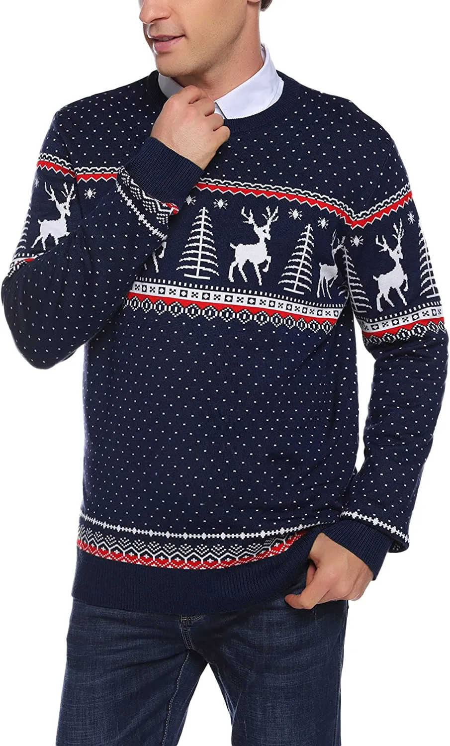 Wayleb Maglione Natalizio Famiglia Donna Maglioni Natalizi Unisex Uomo Maglione Natale Coppia Felpa Ragazza Sweatshirt Pullover 