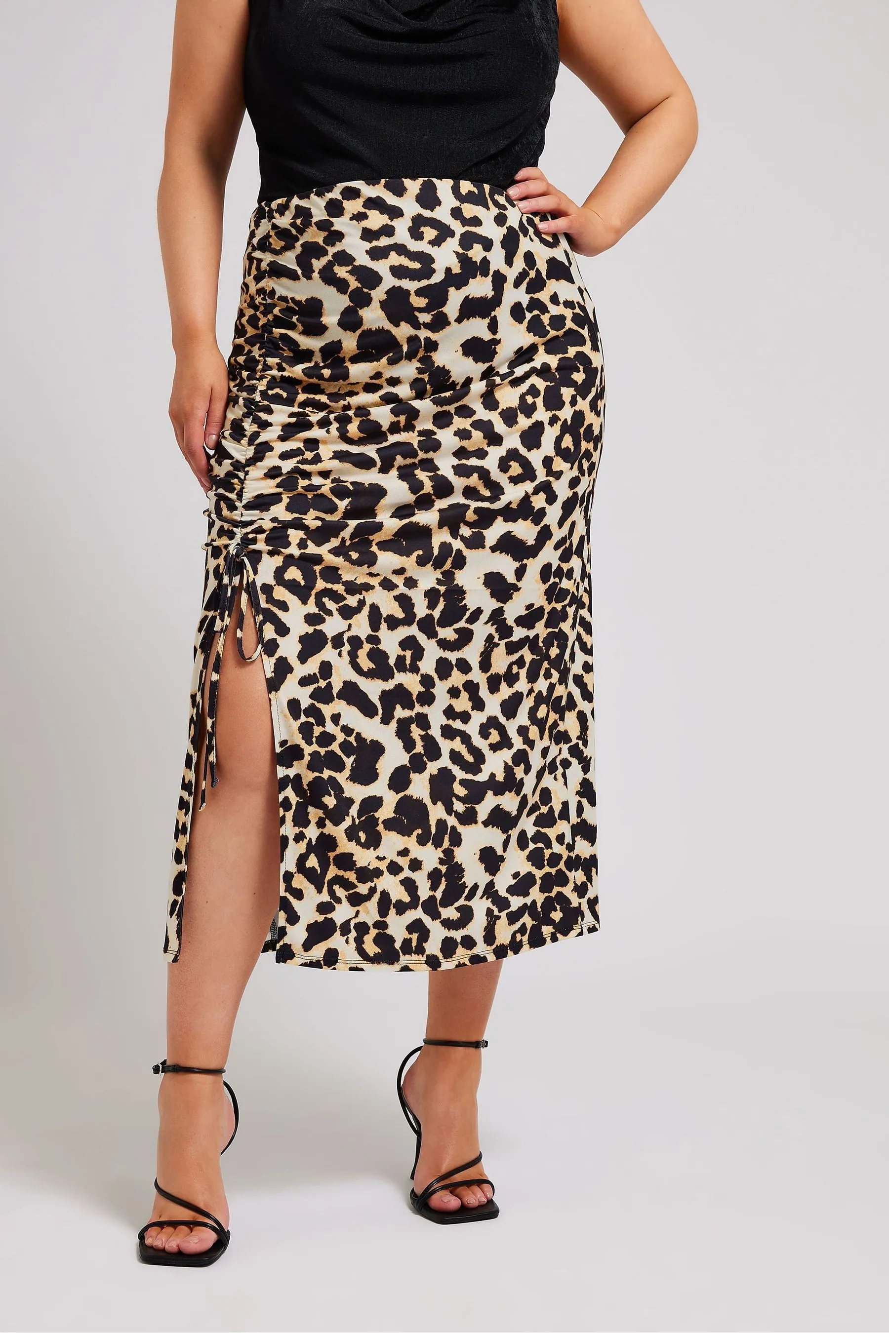 Yours Curve Animal Stampa - Gonna arricciata