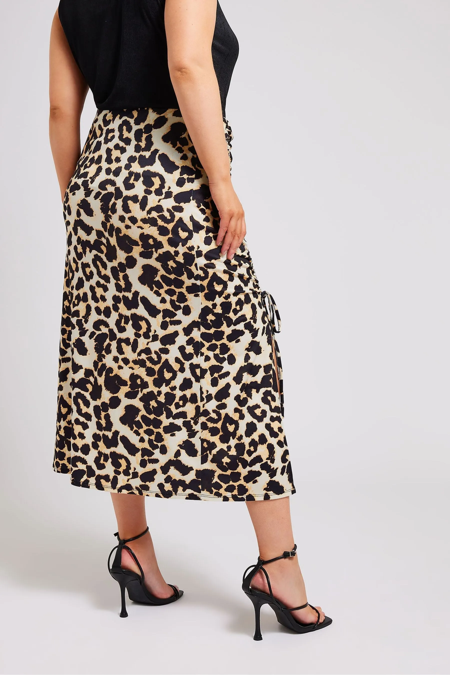 Yours Curve Animal Stampa - Gonna arricciata