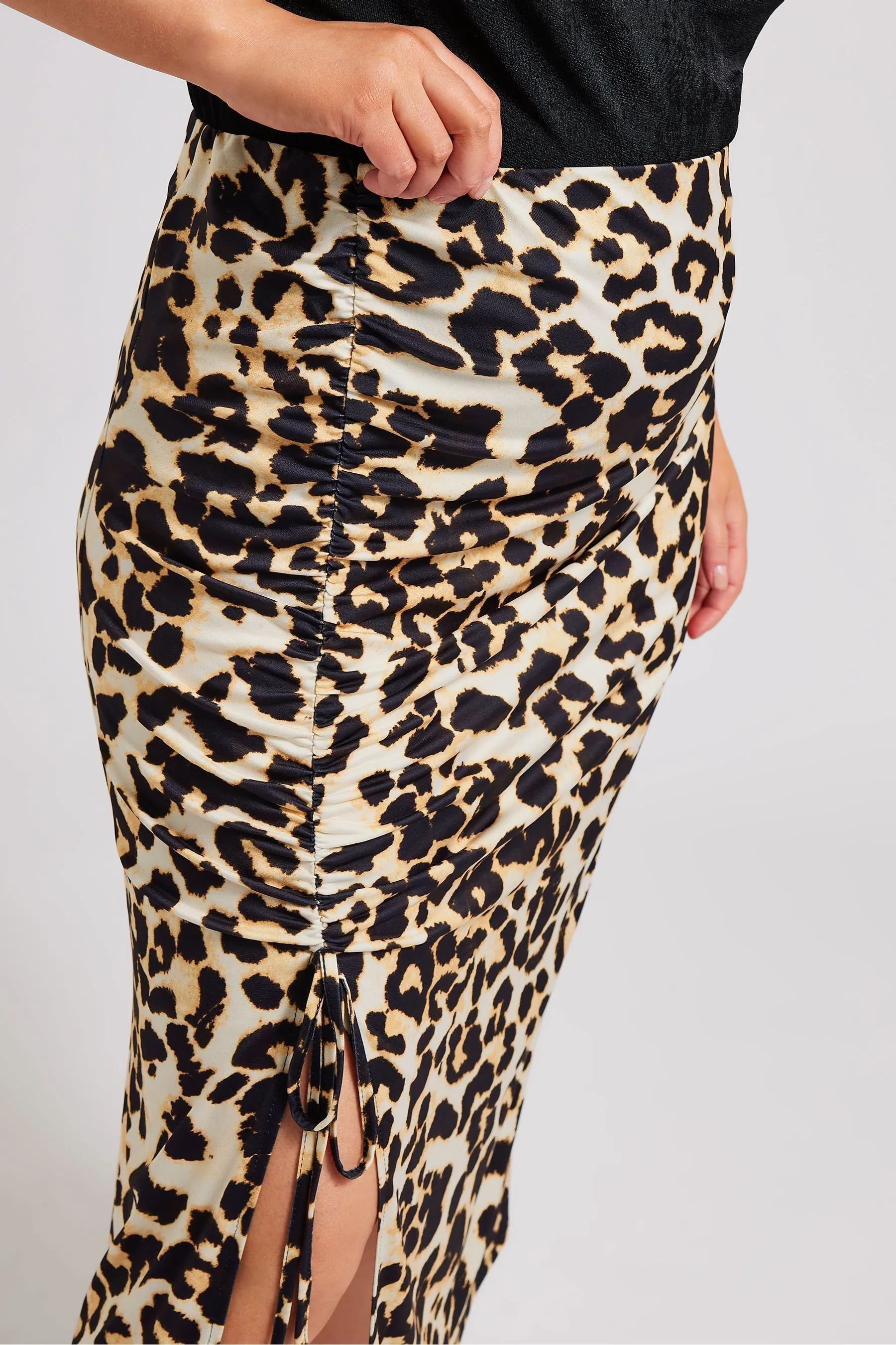 Yours Curve Animal Stampa - Gonna arricciata