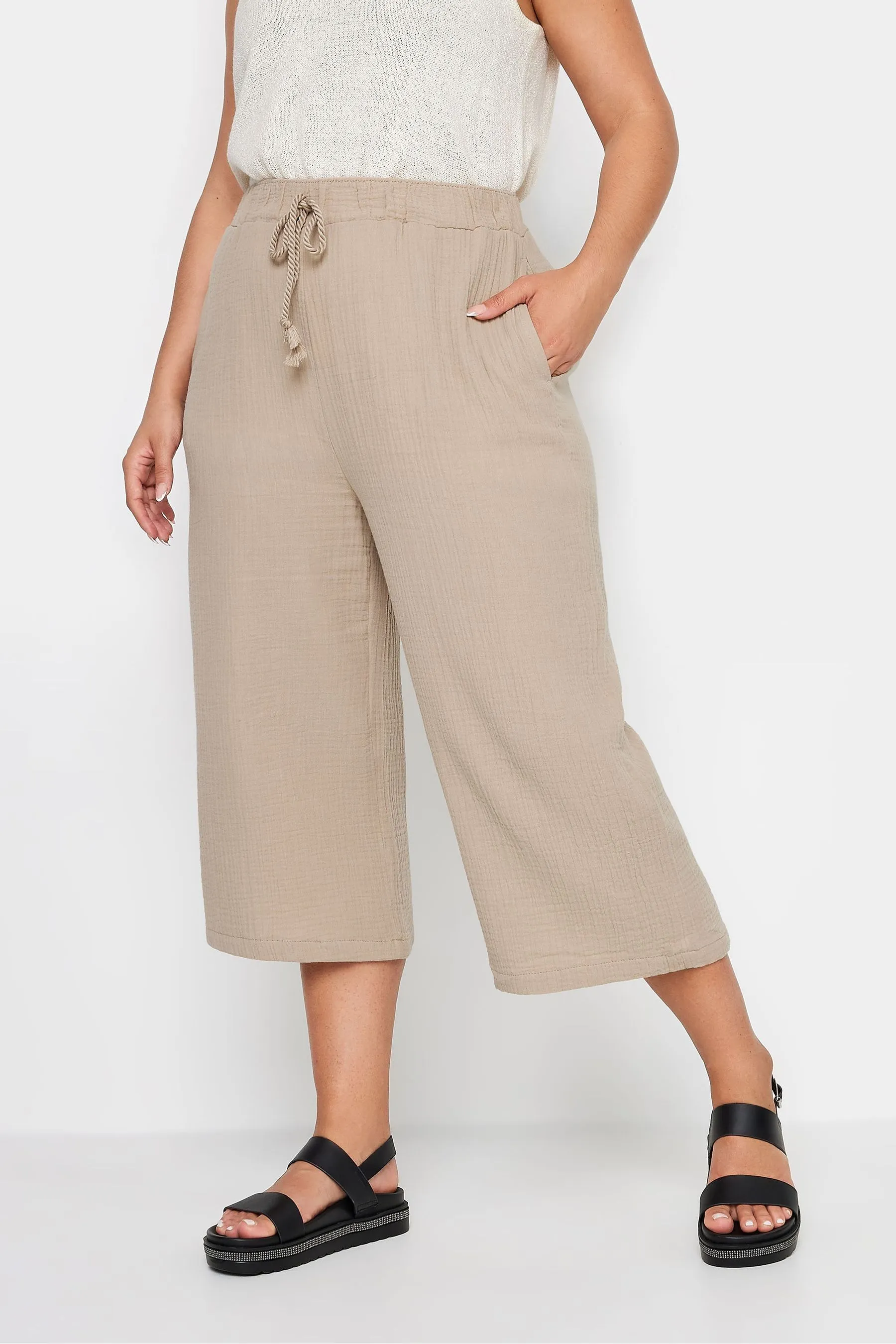 Yours Curve - Gonna pantalone in mussola