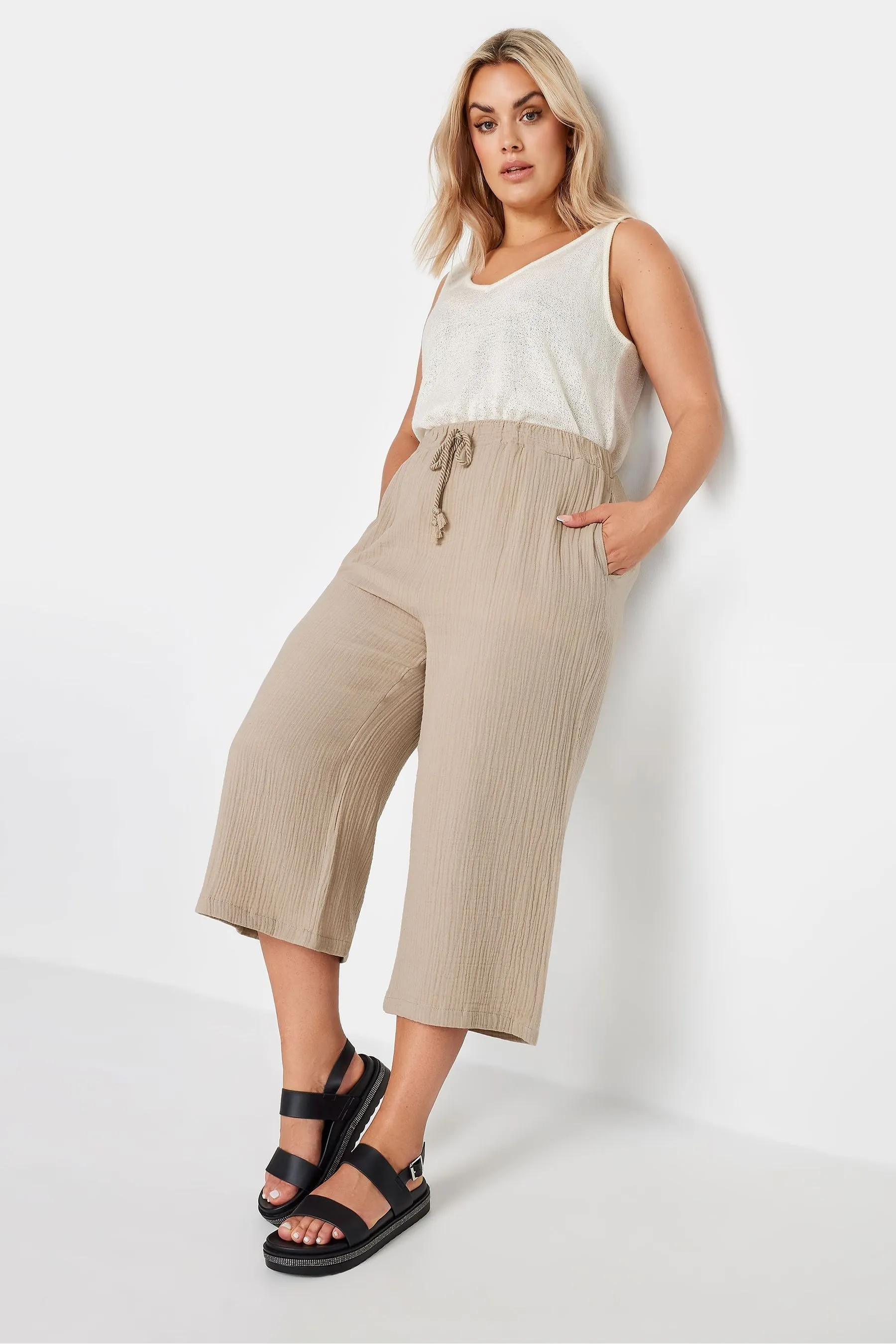 Yours Curve - Gonna pantalone in mussola