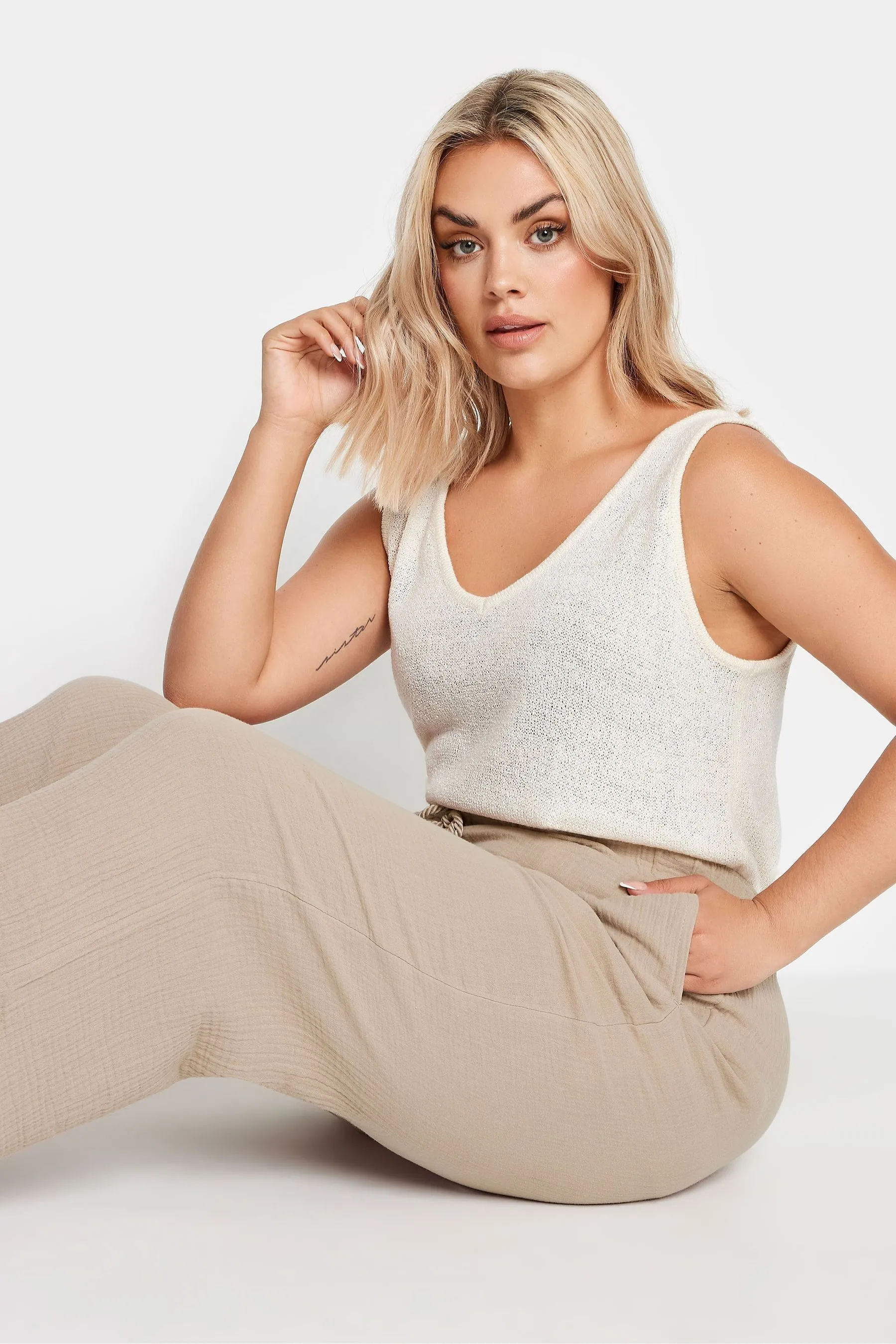 Yours Curve - Gonna pantalone in mussola