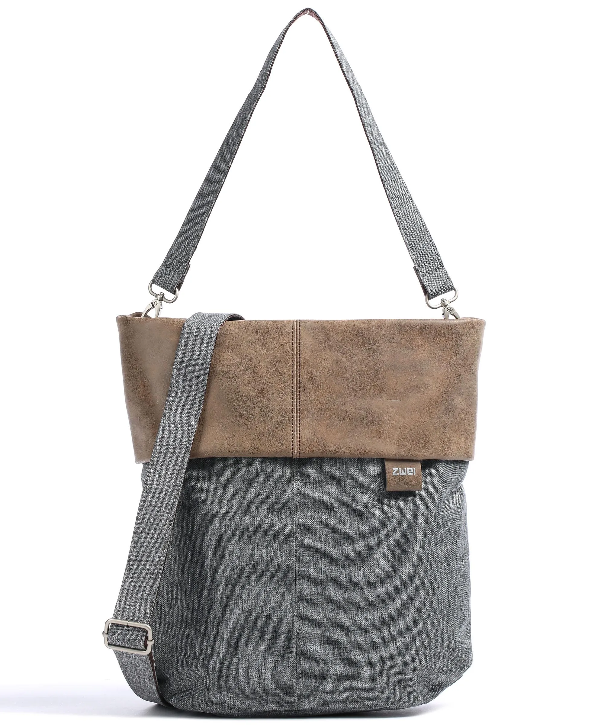  Zwei Olli Cycle OC12 Borsa per portapacchi poliestere, pelle sintetica grigio  
