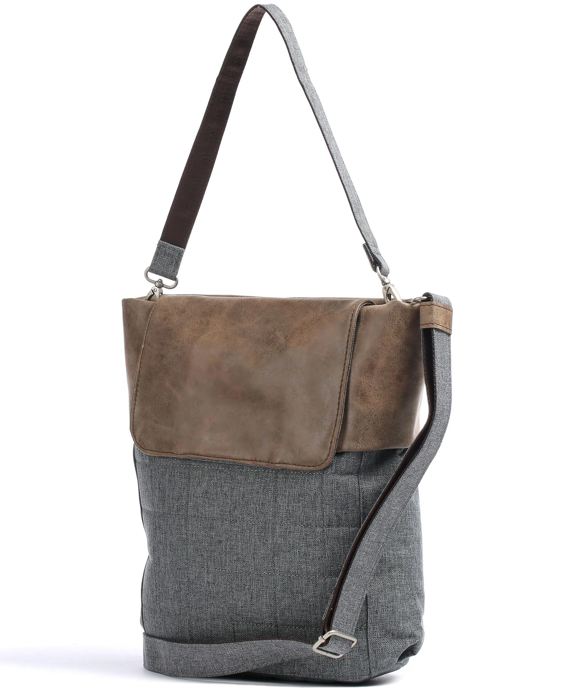  Zwei Olli Cycle OC12 Borsa per portapacchi poliestere, pelle sintetica grigio  