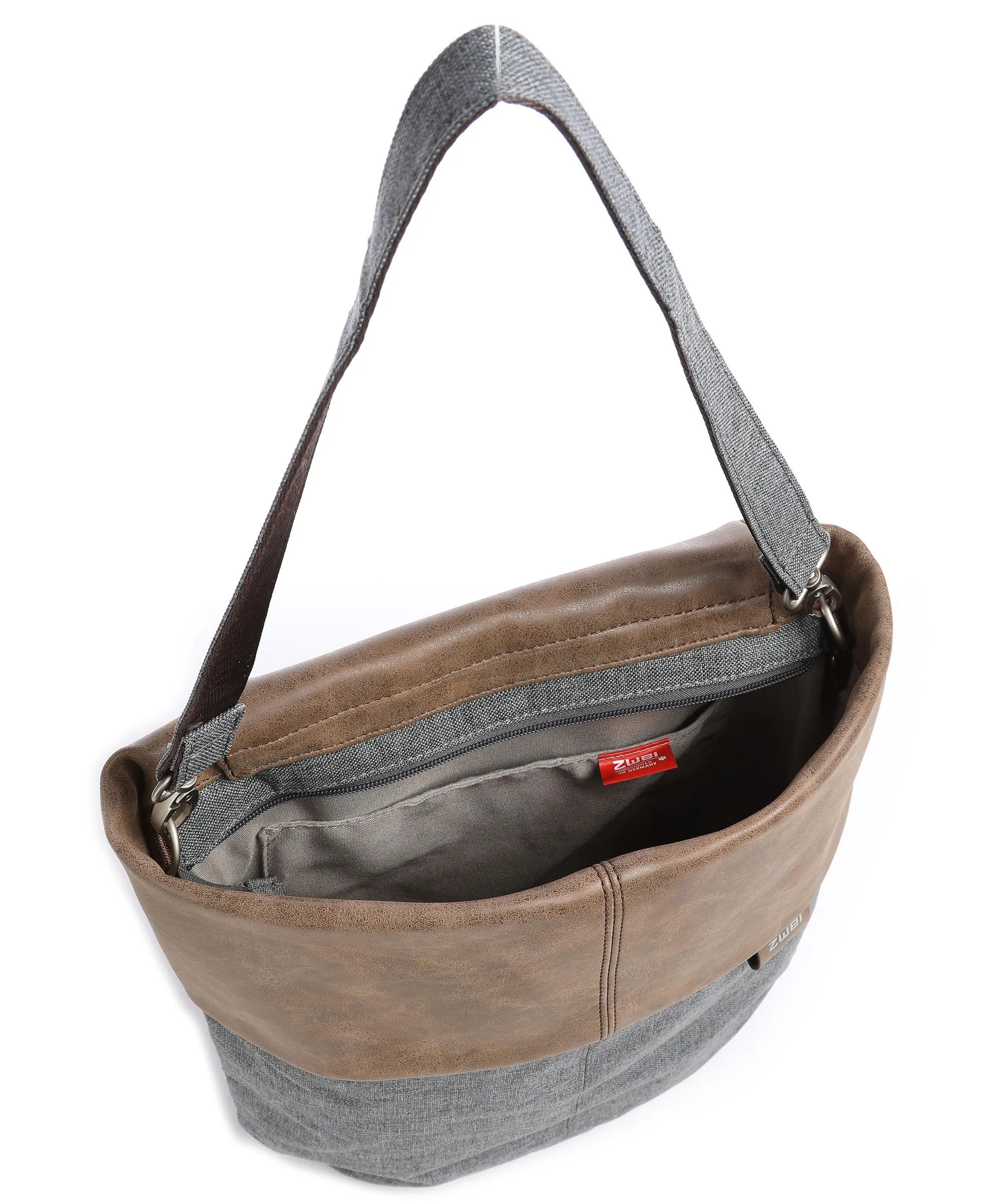  Zwei Olli Cycle OC12 Borsa per portapacchi poliestere, pelle sintetica grigio  